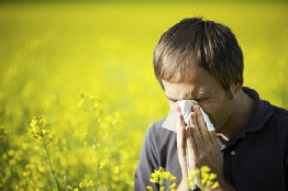 Man sneezing